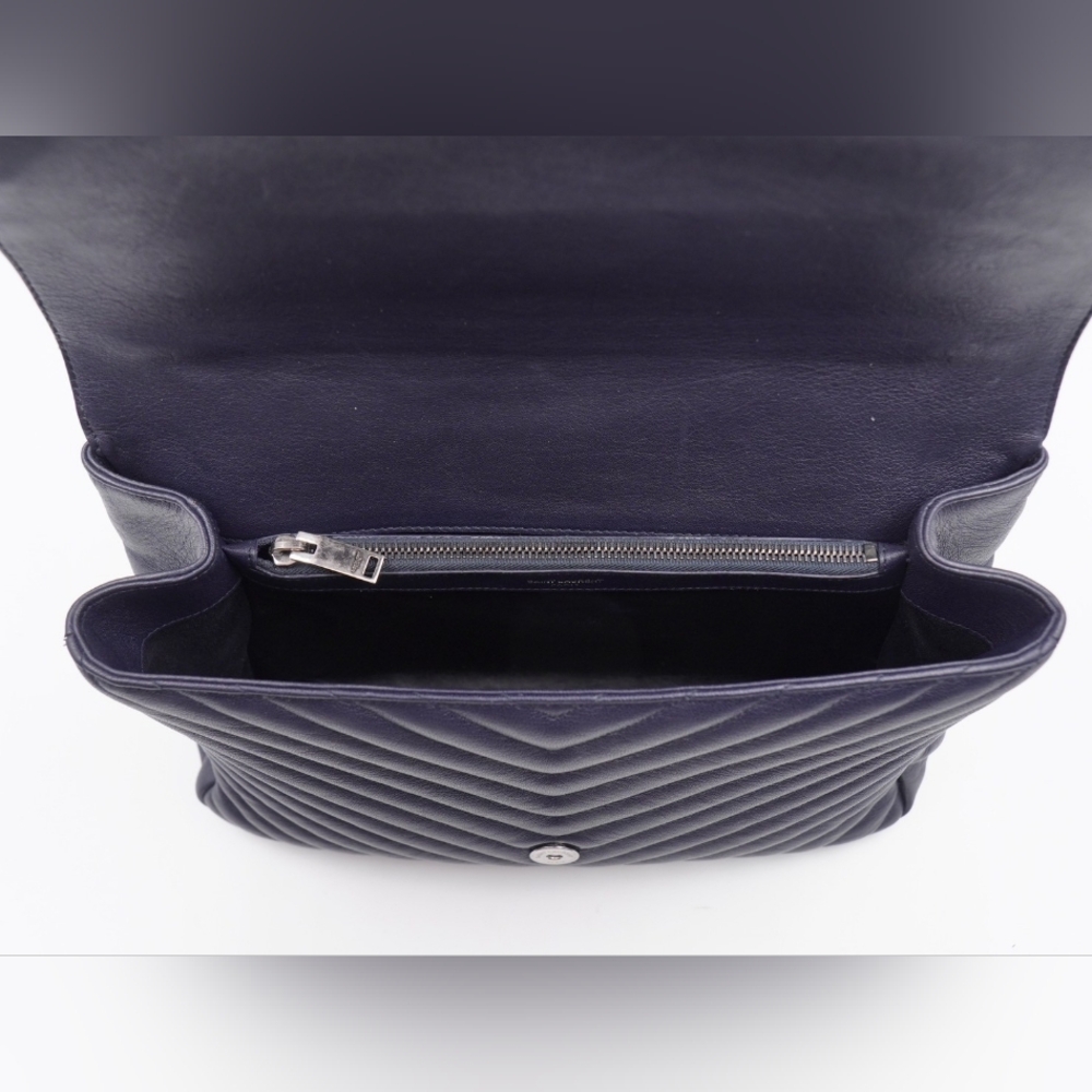 CE28 💟 Saint Laurent Leather College Large - Picture 14 of 16